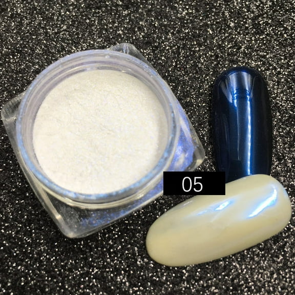 Iridescent Aurora Mermaid Pearl,Chrome Nail Powder Mirror Glitter Effect Pigment,DIY Nail Art Decoration