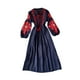 thumbnail image 1 of Vestido Largo bohemio de mujer Salvador de manga larga azul, 1 of 10