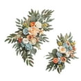 thumbnail image 1 of 2 piezas de corona de arco de boda, telón de fondo Floral, flores de seda hechas a mano, botín de flores artificiales para puerta de granja, pared de Azul, 1 of 8