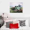 thumbnail image 5 of ARISTURING Green Truck with Blush Morning Glory Poster Canvas Print Painting Picture Wall Art Bedroom Living Room Decor, 5 of 5