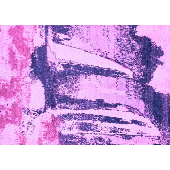 Ahgly Company Indoor Rectangle Abstract Purple Modern Area Rugs, 7' x 9'