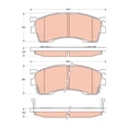 thumbnail image 2 of TRW TPC0637 Premium Front Disc Brake Pad Set Fits select: 1994-2002 MAZDA 626, 1999-2000 MAZDA PROTEGE, 2 of 3