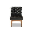 thumbnail image 2 of Baxton Studio Sanford Mid-Century Modern Dark Brown Faux Leather Upholstered and Walnut Brown Finished Wood Dining Chair, 2 of 7