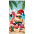 thumbnail image 6 of Festive Santa Banner Beach Holiday Christmas Flamingo Decor Gift Present for Holiday Party Summer Celebration Beach Gathering, 6 of 7