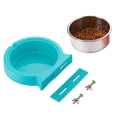 thumbnail image 5 of Tazón de acero inoxidable extraíble para perros, comederos de agua y comida, jaula para gatos, cachorros, pájaros, mascotas (pequeño, 2 piezas), 5 of 5