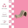 thumbnail image 2 of THE LICKER STORE Kona 27" Modern Cardboard Double-Sided Wave Cat Scratcher with Catnip, Oak Wood, CSR1013C, 2 of 7