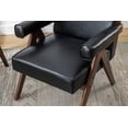 thumbnail image 5 of Luccalily Leisure Chair with Solid Wood Armrest and Feet, Mid-Century Modern Accent chair, for Living Room Bedroom Studio chair, 5 of 11