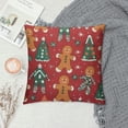 thumbnail image 2 of QZHH  Christmas Gingerbread Candy Throw Pillow Covers Decorative Pillowcase Cushion Covers Soft Pillow Cases for Sofa Couch Bed Car Bedroom Winter New Year Decor, 2 of 5