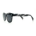 thumbnail image 6 of Womens Classic Boyfriend Fashion Horn Rim Round Chic Plastic Sunglasses Slate Stripe - Black, 6 of 8
