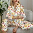 thumbnail image 6 of Uemuo Afternoon Tea Pattern Womens Pajama Sets,PJ Set for Women,Pajamas for Women Logo,Long Sleeve Pajama Set for Women,Soft Long Sleeve Top With Pants-Medium, 6 of 9