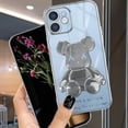 thumbnail image 3 of FIEWESEY Compatible iPhone 12 Phone Case, Cool Bear Shockproof Fashion Full Protection Soft TPU Scratch Slim Case for iPhone 12 6.1 inch (Silver), 3 of 6