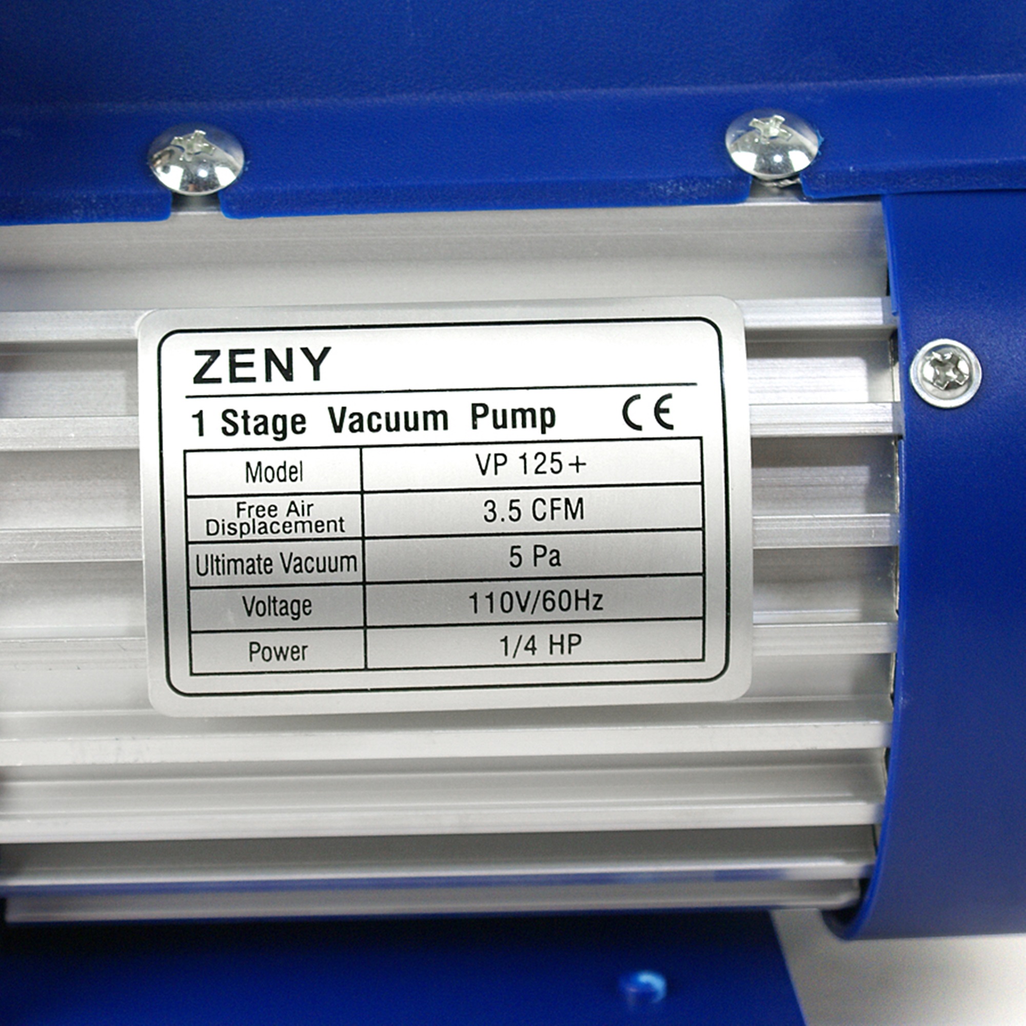 ZENY 3.5CFM Single-Stage Vane Vacuum Pump for HVAC & Auto AC Recharging with R134a Manifold