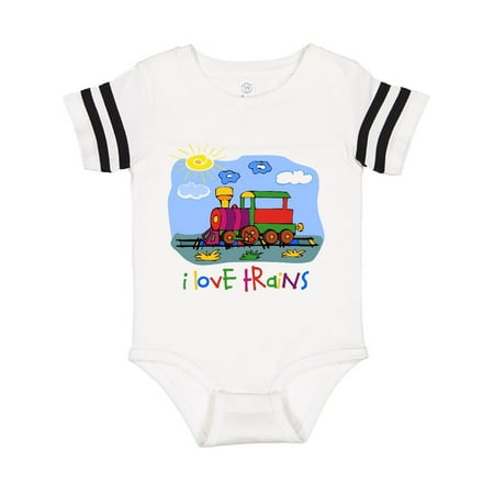 

Inktastic I Love Trains Gift Baby Boy or Baby Girl Bodysuit