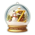 thumbnail image 2 of HomeDM Yellow 26 Letter Ornaments for Christmas Tree, 2D Flat Acrylic Crystal Ball Pendant for Xmas Holiday Home Decor Wreaths Festive Wedding Hanging Ornaments, Letter Z, 2 of 3