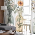 thumbnail image 4 of Eucalyptus Flower Sheer Curtains 72 Inches Long 2 Panels Set, Window Sheer Curtains for Living Room/Bedroom, Orange Floral Sage Green Leaf Daisy Light Filtering Rod Pocket Curtain 52'' x 72'' x 2, 4 of 7