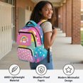 thumbnail image 4 of HELLHERO Rainbow Star Pattern School Backpack for Kids with Breathable Multi-Pocket Kids Backpack, Adjustable Padded Straps 17 Inch School Bag for Daily Commute Back to School, 4 of 8