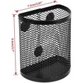 thumbnail image 3 of 3 Pcs Magnetic Mesh Organizers, Pen Holder Storage Baskets for Storage Pen Pencil Marker School Office Accessories (Black), 3 of 5