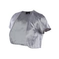 thumbnail image 2 of The True Love Cap Sleeve Satin Shrug Bolero Evening Cardigan, Silver, Large, 2 of 4