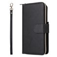 thumbnail image 3 of Feishell for Samsung Galaxy S22 (6.1 inch) Wallet Case for Women Men,Premium PU Leather Magnetic Clasp Zipper 9 Card Slots Folio Flip Holder Shockproof Purse Phone Case with Wrist Strap,Black, 3 of 8