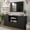 Black, variant on 63 in Farmhouse TV Stand for TVs up to 70 Inch, Modern Entertainment Center with Storage Drawer and Open Shelves, Shaker Door TV Console Media Cabinet for Living Room, Bedroom, White