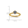thumbnail image 2 of 1/5 Carat (Ctw) Lab-Created Blue Sapphire Star Ring 14K Yellow Gold for Women, 2 of 6
