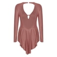 thumbnail image 4 of LiiYii Robe de Danse Latine Robes Tango Salsa Robe de Danse pour Femmes Frange Justaucorps en Strass Rose Poussiéreux L, 4 of 7