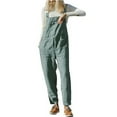 thumbnail image 2 of pstuiky Womens Jumpsuits, Women Print Wide Leg Long Pants With Pockets Straight Cotton Linen Pants Relaxed Fit Workout Oversized Fitness Sports Baggy Gift Green XL, 2 of 6