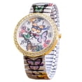thumbnail image 1 of Butterfly Watch Stretchband Crystal Woman Wrist Watch-29, 1 of 3