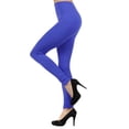 thumbnail image 3 of K-Cliffs Women's One Size Seamless Fleece Lined Leggings 2" Waistband,  (Royal), 3 of 8
