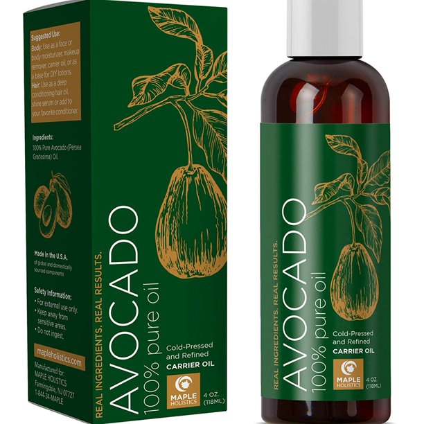 Maple Holistics Hydrating 100 Pure Avocado Oil Hair Oil For Dry Hair 4 Fl Oz Walmart Com Walmart Com