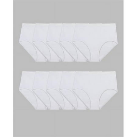 Ladies Cotton Panty Briefs  White - Size 10 - Pack of 10