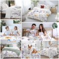 thumbnail image 5 of 3 Piece Purple Yellow Flowers Duvet Cover Set Twin Size,Microfiber Comforter/Quilt Cover with Corner Ties and 2 Pillowcases,Spring Pastoral Botanical Floral All Season Bedding with Zipper Closure, 5 of 8