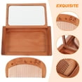 thumbnail image 3 of Espejo de maquillaje portátil plegable, pequeño y compacto, para viaje, con peine., 3 of 6