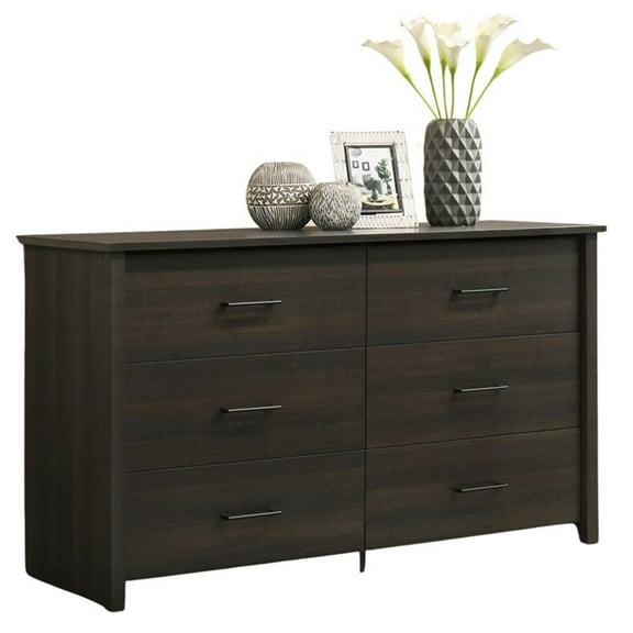 6-Drawer Dresser Buffet Wood Storage Cabinet for Bedroom Living Room or Office