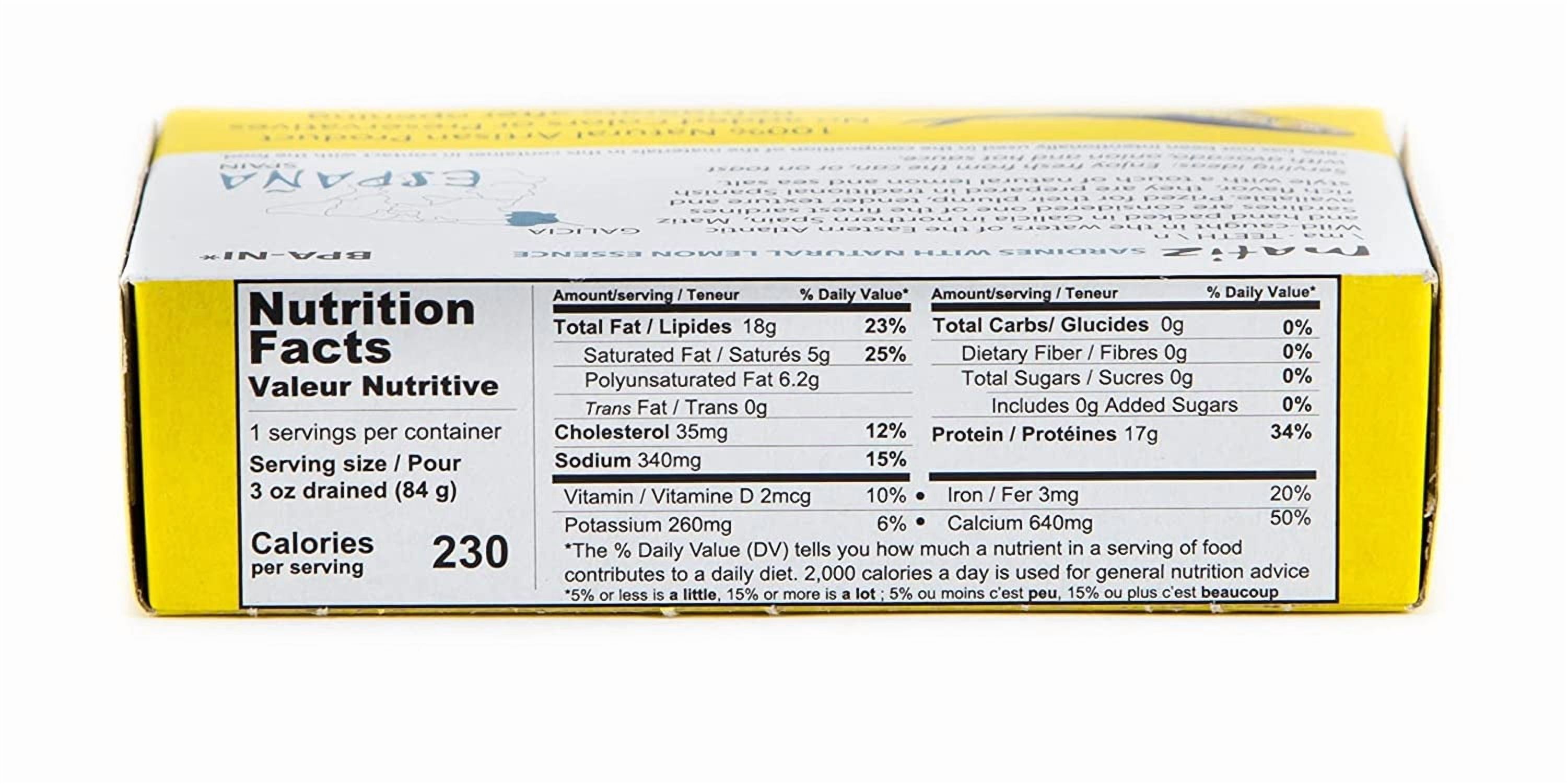 Matiz Wild Caught Sardines with Natural Lemon Essence, 4.2 Ounce, Pack of 5