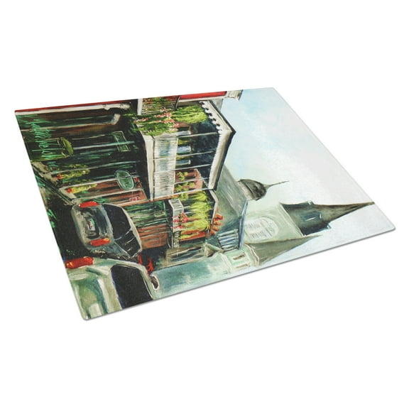 Carolines Treasures MW1201LCB St Louis Cathedral Glass Cutting Board Large 12H x 16W multicolor