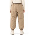 thumbnail image 4 of Kids Snow Pants Boys Girls Winter Ski Pant Thick Lined Warm Long Pants (Khaki), 4 of 5