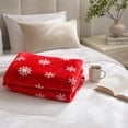 thumbnail image 4 of WWC Christmas Throw Blanket, 28x40 inch Soft Flannel Snowflake Christmas Plush Throw, Cozy Christmas Decor Blanket for Couch and Bedroom, 4 of 6
