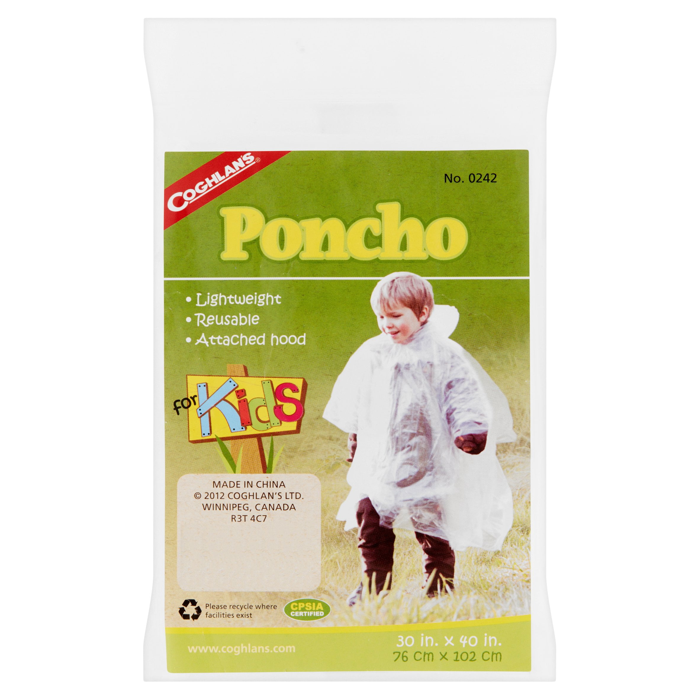Ultimate Survival Technologies Pocket Poncho Adult Clear w//Gray Pouch 6-Pack