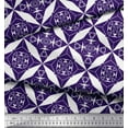 thumbnail image 3 of Soimoi Purple Georgette Viscose Fabric Geometrical Star Geometric Print Fabric by Yard 42 Inch Wide, 3 of 3