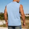 thumbnail image 3 of Lmueinov Mens Cotton Linen Tank Top Shirts Casual Sleeveless Slim Fit Henley Shirt for Men Basic Summer Tops, 3 of 8