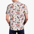 thumbnail image 4 of Balery Rose Flowers Printed Men’s Short Sleeve Polo Shirt, Midweight Men's Shirt,Golf Polo shirts -, 4 of 9