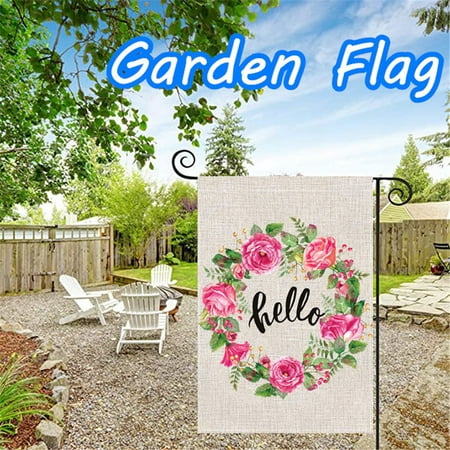 Mittory Welcome Garden Flags Outdoor Decorative Lawn Yard Flags Plaid