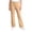 Khaki, variant on Plebaso Girls Slim Flare Pants High Elastic Waist Casual Trousers Plain Comfy Bell Bottom Pants with Pockets