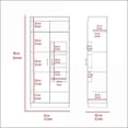 thumbnail image 4 of Pantry Cabinet, Cherry Hill 8-Shelf 2-Door Manufactured Wood White | Particle Board | Classic Style, 4 of 7
