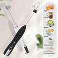 thumbnail image 4 of Rechargeable Milk Frother Handheld with 3 Speeds, Powerful Whisk Drink Mixer with 2 Head for Coffee, 4 of 5