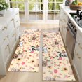 thumbnail image 4 of Kitchen Rugs Sets Of 2,Yorkie with Pioneer Flower Anti Fatigue Kitchen Mat Rugs Non Slip Washable,Decorative Kitchen Floor Mats for Kitchen,Sink,Laundry,17"X47", 4 of 5