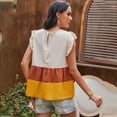 thumbnail image 4 of Sweet Lace Sleeve Tank Color Blocked Ruffle Tier Top, 4 of 4