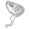 thumbnail image 1 of Collar de Halloween para hombre, cadena de suéter con calavera y mano, ideal como regalo para el hombre., 1 of 7