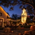 thumbnail image 6 of Clearance！！！Hanging Ghost Decor,Early Halloween Decorations Light-Up Flying Ghost on Broomstick with Witch Hat, Witch Broom, Spooky Cute Outdoor Halloween Decorations for Front Porch Yard Tree, 6 of 6